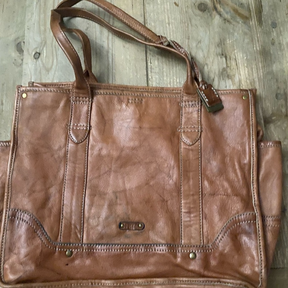 Frye Brown Leather Tote Bag